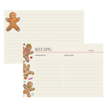 Load image into Gallery viewer, Gingerbread Man Recipe Card, Set of 12
