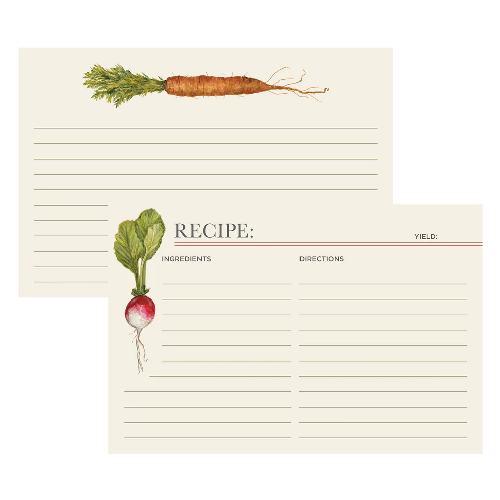 Farmer's Market Recipe Card, Set of 12