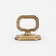 Load image into Gallery viewer, Napkin Ring with Place Card Holder, Brass
