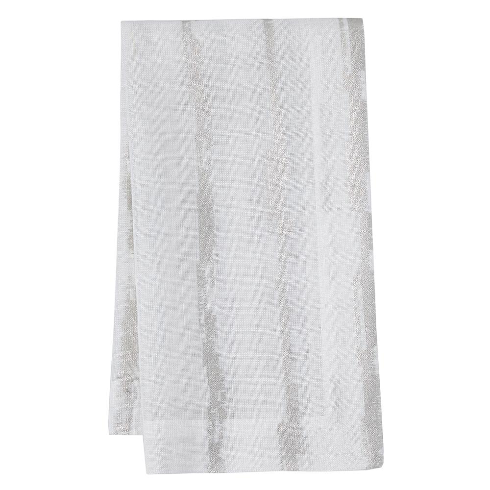 Cannes Dinner Napkins, Silver Foil, Set of 4