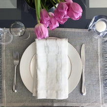 Load image into Gallery viewer, Cannes Dinner Napkins, Silver Foil, Set of 4

