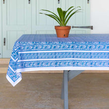 Load image into Gallery viewer, Caroline Blue Tablecloth 55 x 55
