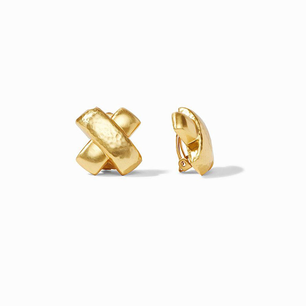 Catalina Clip-on X-Stud, Gold