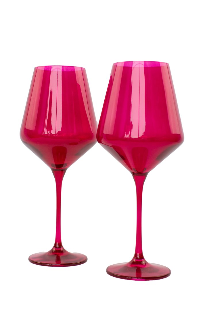 Fuchsia Wine Glass