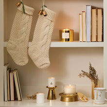 Load image into Gallery viewer, Frasier Fir Gilded Frosted Wood Grain Candle
