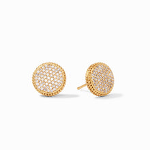Load image into Gallery viewer, Fleur-de-Lis Stud, Pave Cubic Zirconia
