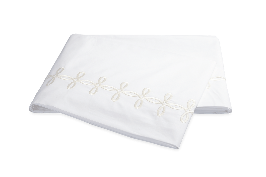 Gordian Knot King Flat Sheet | Cream