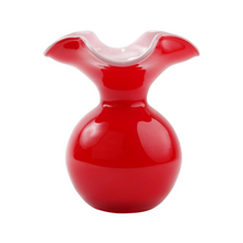 Load image into Gallery viewer, Hibiscus Small Fluted Vase, Red
