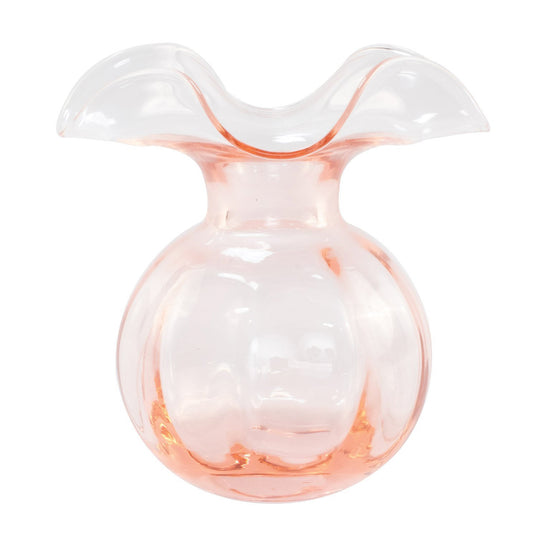 Hibiscus Glass Medium Fluted Vase, Pink