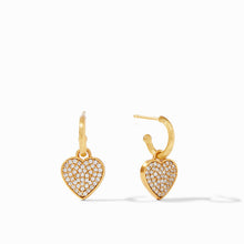 Load image into Gallery viewer, Heart Pavé Hoop &amp; Charm
