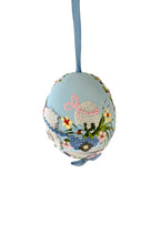 Load image into Gallery viewer, Blue Needlepoint Lamb Easter Egg
