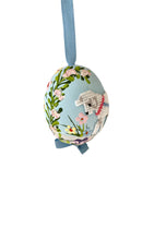 Load image into Gallery viewer, Blue Needlepoint Lamb Easter Egg
