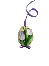 Load image into Gallery viewer, Lavender Tulips Painted Easter Egg
