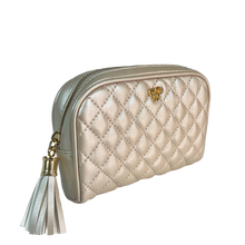 Load image into Gallery viewer, Classic Small Makeup Case, Pearl Quilted
