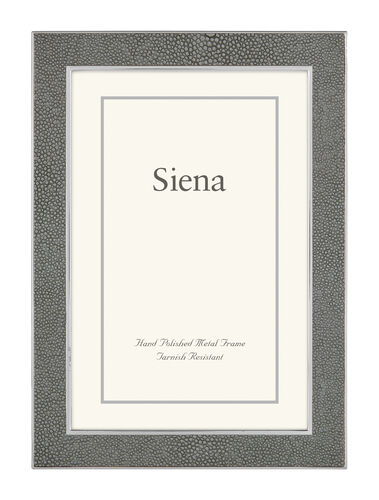 Shagreen Silverplate Frame, Grey