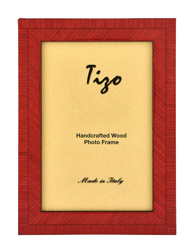Parquet Border Italian Wood Frame, Red