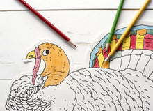 Load image into Gallery viewer, Die-Cut Coloring Turkey Placemat, 12 Sheets
