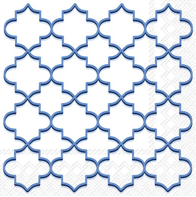 Moroccan Trellis Luncheon Napkin Blue