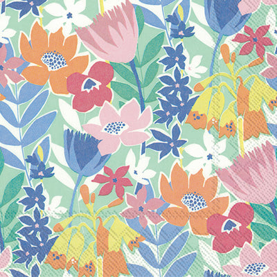 Flower Collage Luncheon Napkins