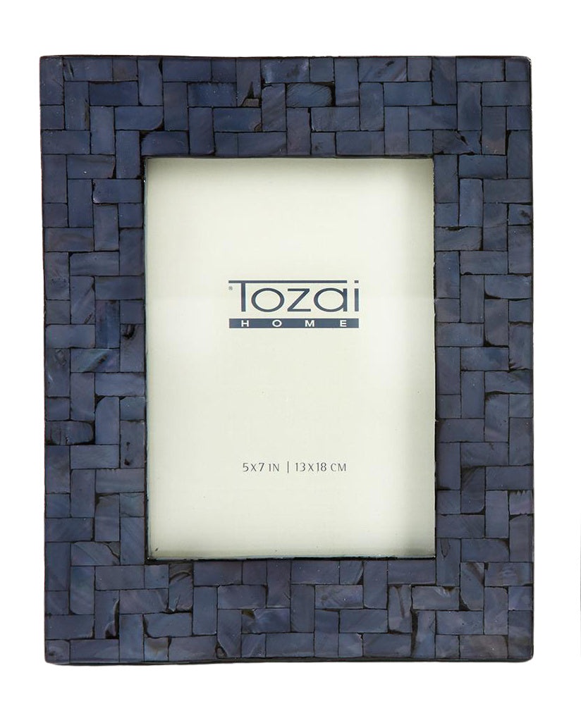 Midnight Blue Mother of Pearl Frame, 5x7