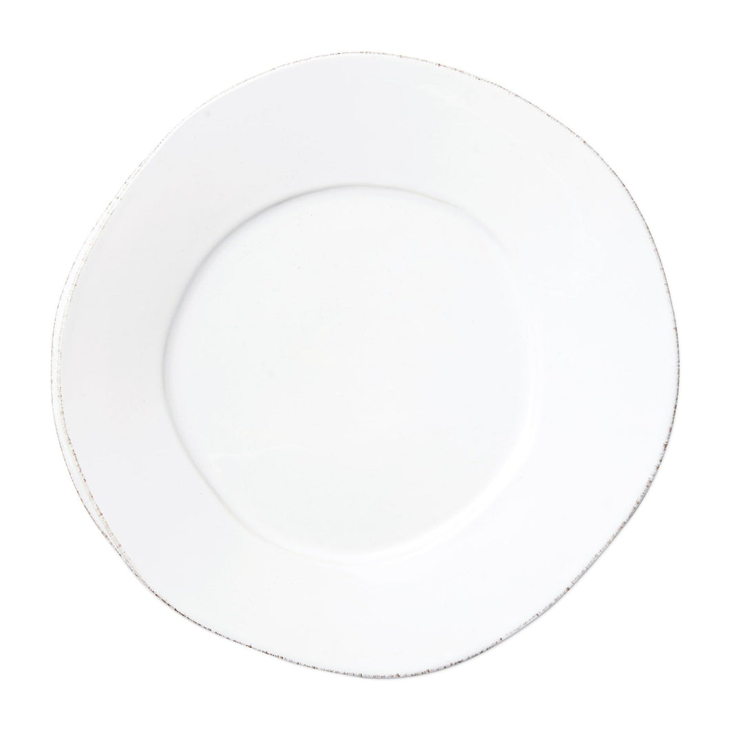 Lastra White Round Dinner Plate