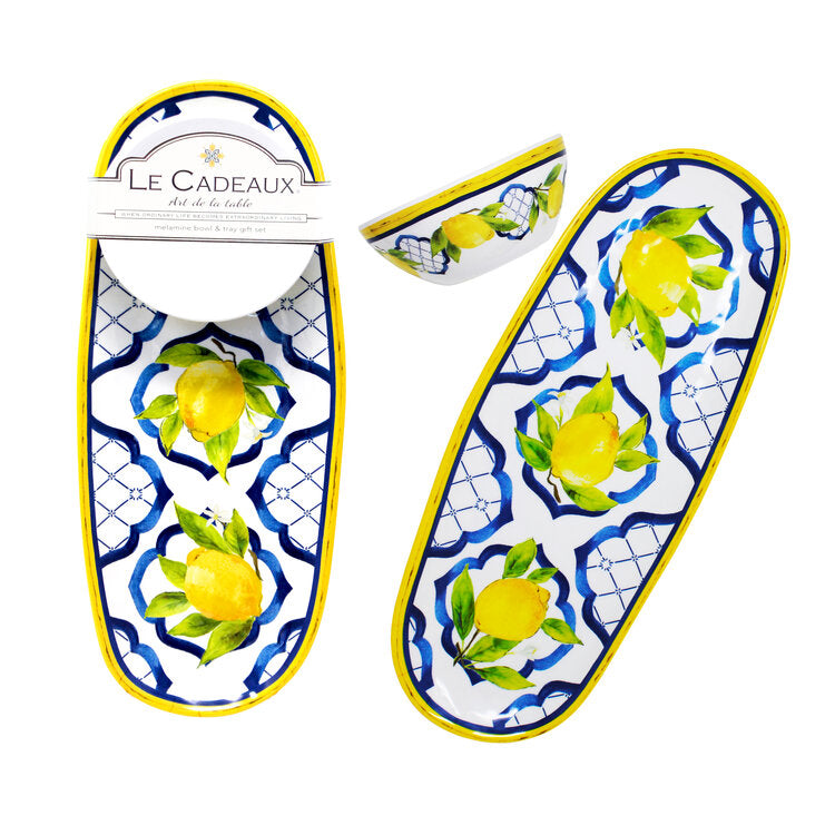 Palermo Melamine Bowl & Tray Set