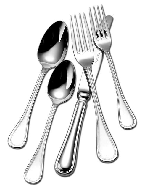 Lyrique Flatware 5 pc Place Setting, 18/10 Stainless Steel