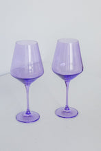Load image into Gallery viewer, Lavender Wine Glass
