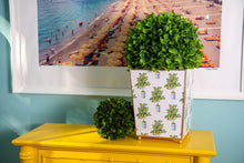 Load image into Gallery viewer, Lemon Trees Enameled Wastebasket
