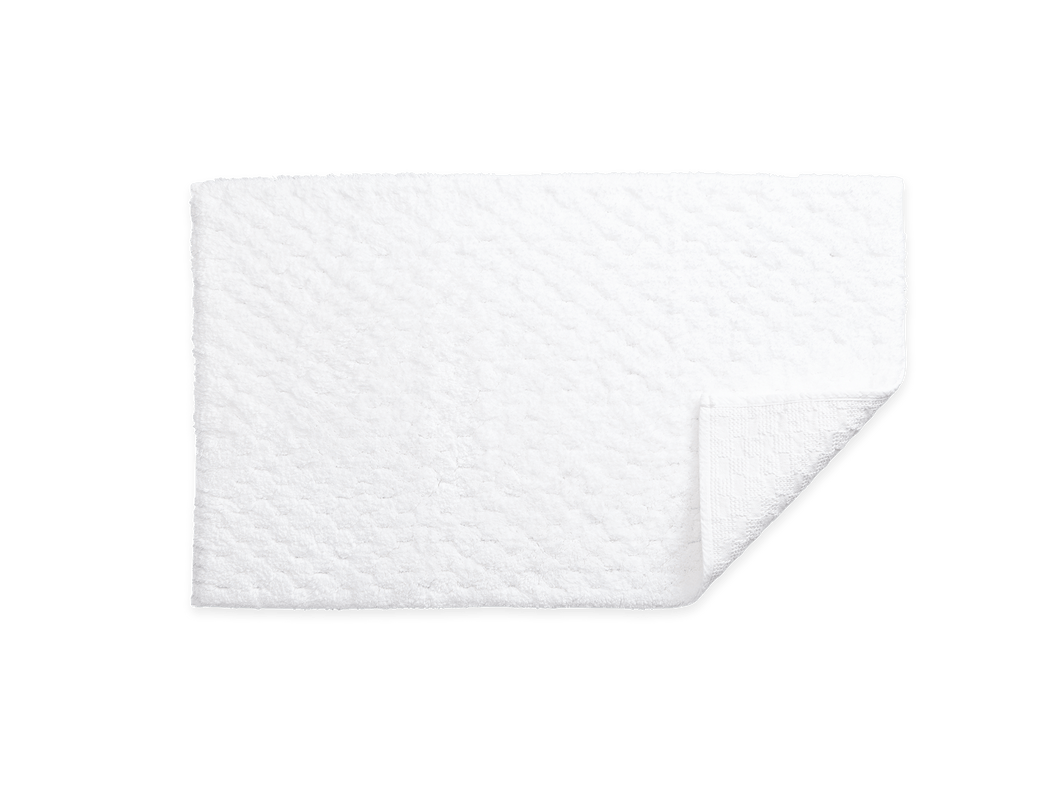 Lotus White Bath Rug, Lg