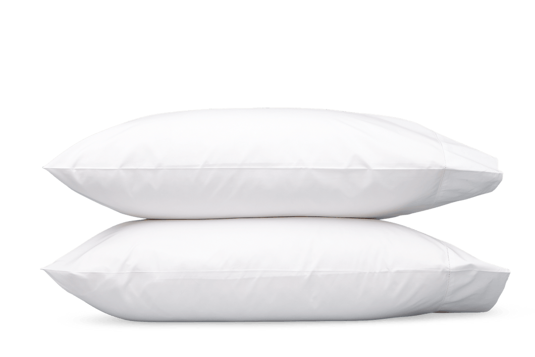 Luca Pair of Hemstitch Standard Pillow Cases, White
