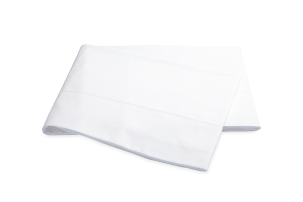 Luca Hemstitch King Flat Sheet, White