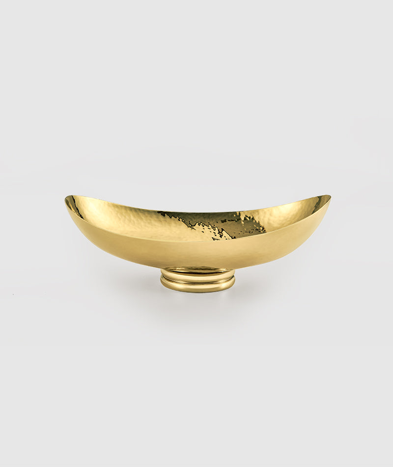 El Dorado Gold Tone Oval Bowl, 9"