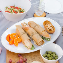 Load image into Gallery viewer, Melamine Lastra White Oval Platter
