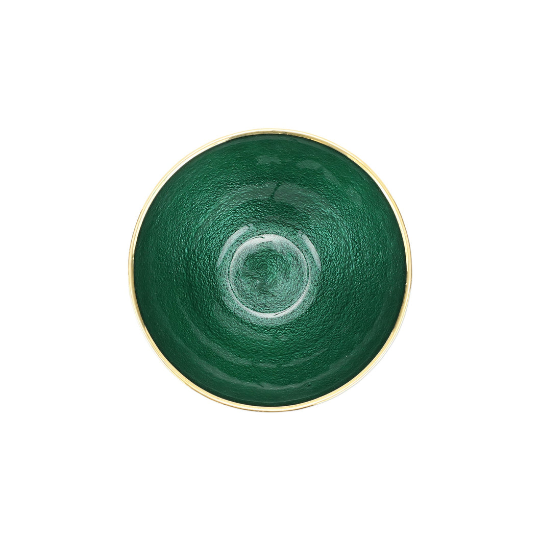 Metallic Glass Emerald Small Bowl