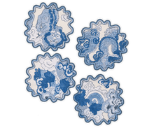 Load image into Gallery viewer, Magic Mountain Cocktail Napkins- Set of 4, Porcelain Blue
