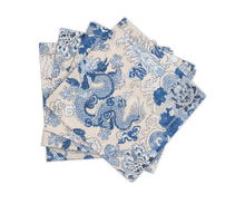 Load image into Gallery viewer, Magic Mountain Dinner Napkins- Set of 4, Porcelain Blue
