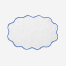 Load image into Gallery viewer, Casual Couture Sky Blue Scallop Placemat, Set of 4
