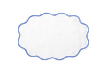 Load image into Gallery viewer, Casual Couture Sky Blue Scallop Placemat, Set of 4
