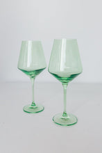 Load image into Gallery viewer, Mint Green Wine Glass
