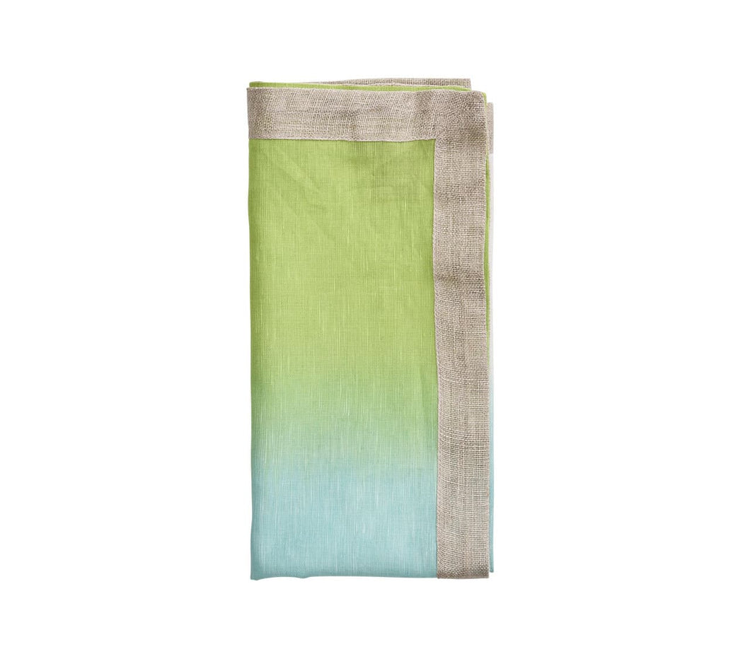 Blue & Green Dip Dye Napkin