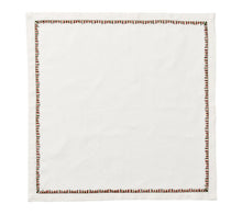 Load image into Gallery viewer, Filament Napkin in White, Red &amp; Green
