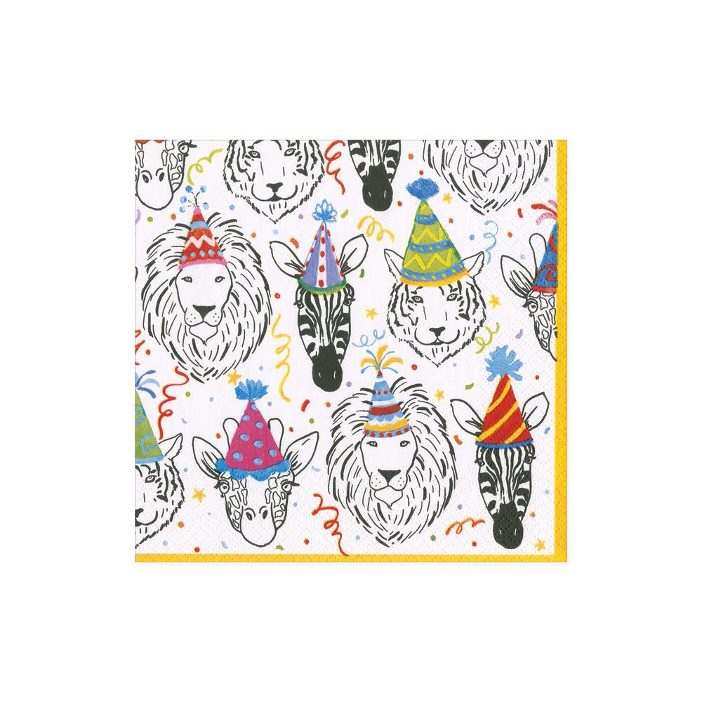 Safari Birthday Paper Cocktail Napkins - 20 Per Package