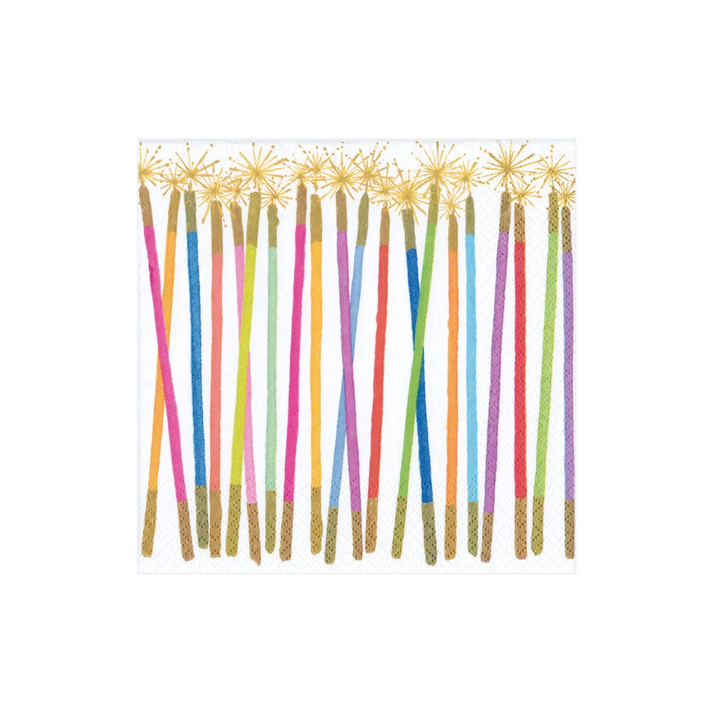 Caspari Party Candles Paper Cocktail Napkins - Thumbnail 2