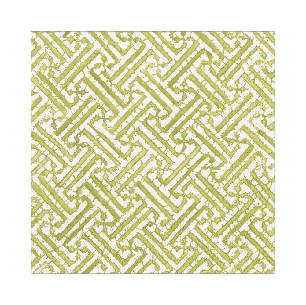 Fretwork Paper Luncheon Napkins in Blue 20 Per Package