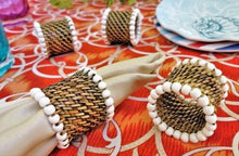 Load image into Gallery viewer, Handwoven Napkin Ring Set of 4, White
