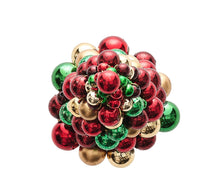 Load image into Gallery viewer, Xmas Baubles Napkin Ring in Red, Green &amp; Gold
