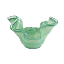 Load image into Gallery viewer, Onda Glass Green Medium Bowl
