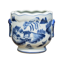 Load image into Gallery viewer, Blue &amp; White Canton Cachepot, 7&quot;
