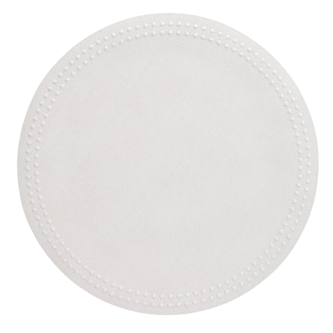 Pearls White/White Placemat, Set of 4